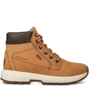 Helly Hansen Bowstring Lace-Up Logo Hiking Boots - Brown