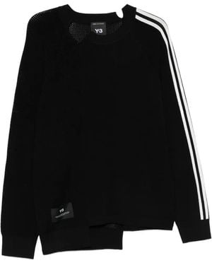Y-3 Sweat À Trois Rayures - Noir