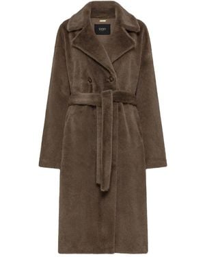 Seventy Belted double-breasted coat - Marrón