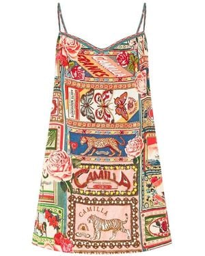 CAMILLA Beaded Mini Dress - Red