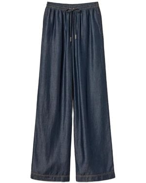 Twinset Elasticated-Waistband Trousers - Blue