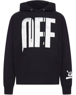 Off-White c/o Virgil Abloh Print Hoodie - Blue