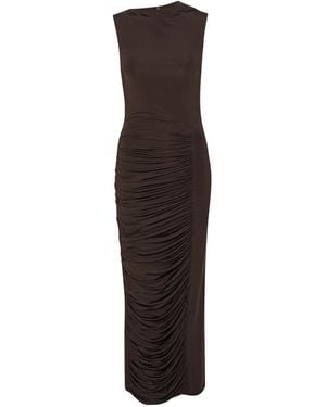 ROTATE BIRGER CHRISTENSEN Asymmetrical Sleeveless Dress - Brown