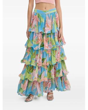 FARM Rio Lily Bloom Maxi Skirt - White