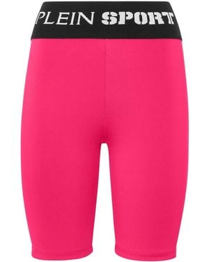 Philipp Plein Culottes De Ciclismo Con Logo En La Cintura - Rojo