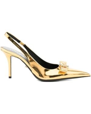 Versace Escarpins Gianni Ribbon 90 Mm - Métallisé