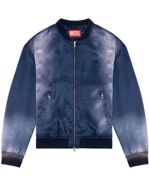DIESEL J-Martex Satin Bomber Jacket - Blue