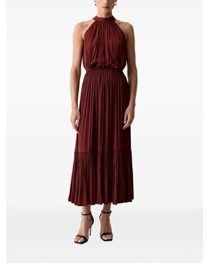 Morgan Midikleid Mit Falten - Rot