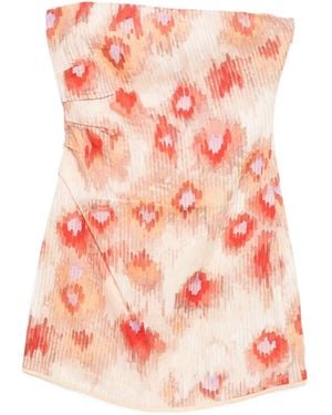 SIR. Fiorella Floral-Print Strapless Minidress - Pink