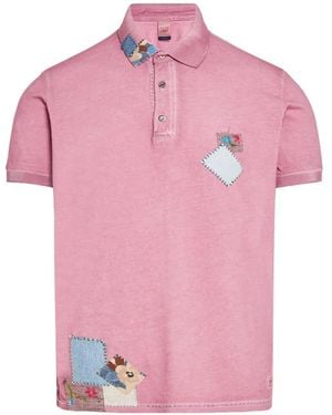 Bob Patchwork Polo Shirt - Pink