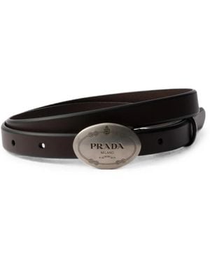 Prada Leren Riem - Zwart