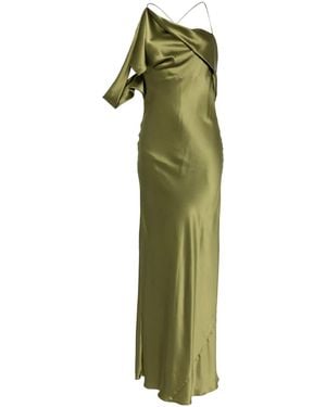 Michelle Mason Vestido De Fiesta Asimétrico - Verde