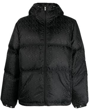 Gcds Logo-Monogrammed Hodded Jacket - Black
