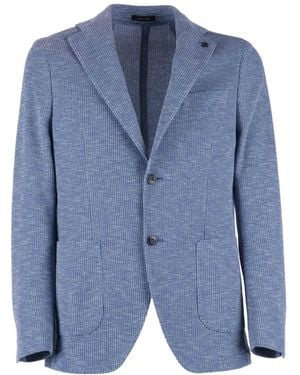 Brera Orologi Mélange-Effect Blazer - Blue