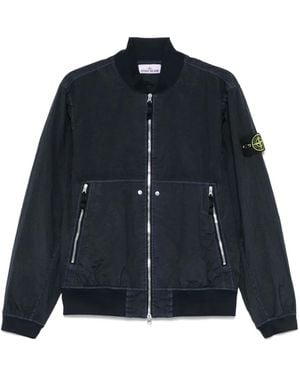 Stone Island Compass-Badge Bomber Jacket - Blue