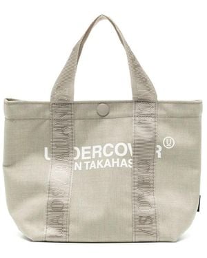 Undercover Logo-Print Canvas Tote Bag - White