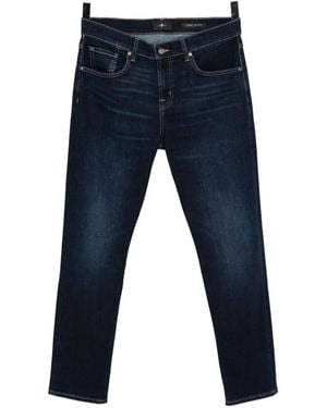 7 For All Mankind Mid-Rise Skinny Jeans - Blue