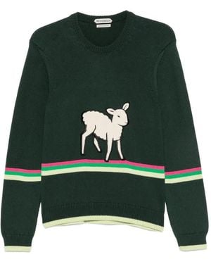 JW Anderson Sheep-Patch Jumper - Green