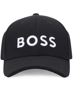 BOSS Logo-Embroidered Cap - Black