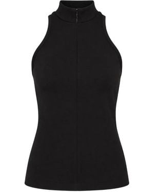 Club21 Collection Cleo Cut-Out Racerback Tank Top - Black