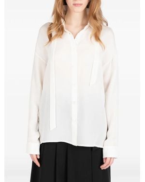 Societe Anonyme Tie-Detail Silk Shirt - White