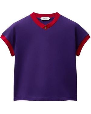 Versace Stretch Cotton-Jersey T-Shirt - Purple