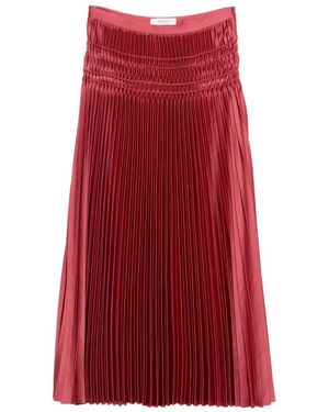 JOSEPH Hayes Pleated Skirt - Red