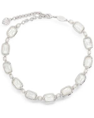 ShuShu/Tong Bow-Motif Faux-Pearl Necklace - White