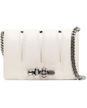 McQueen Borsa A Tracolla Slash Con Borchie - Neutro