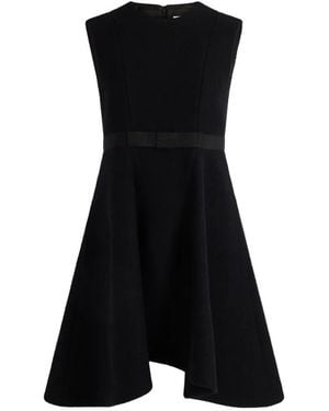 Patou Midi Handkerchief-Hem Belted Dress - Black