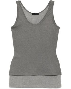 Goen.J Top Im Layering-Look - Grau
