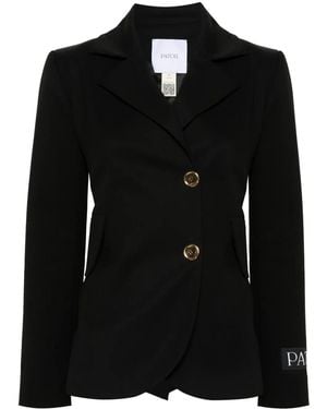 Patou Blazer Sartoriale Con Cintura - Nero