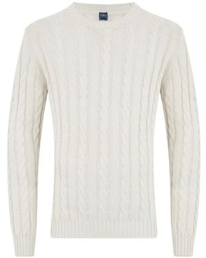 Fedeli Cable-Knit Jumper - White
