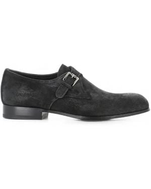 Pantanetti Buckle-Fastening Monk-Strap Loafers - Black