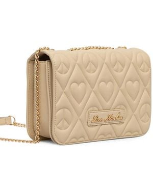 Love Moschino Quilted Shoulder Bag - Natural