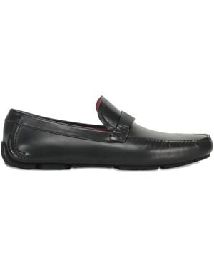 Ferragamo Leather Loafers - Black