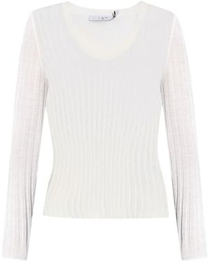 IRO Ribbed Wool Top - White