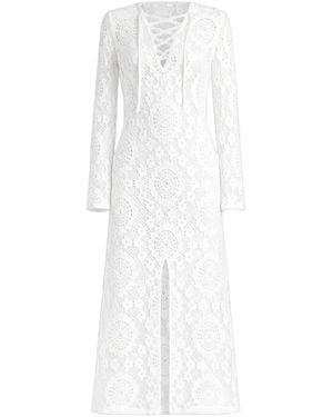 Jonathan Simkhai Floral-Lace Crochet-Knit Dress - White