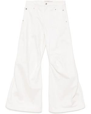 Feng Chen Wang Jeans Con Pieghe - Bianco