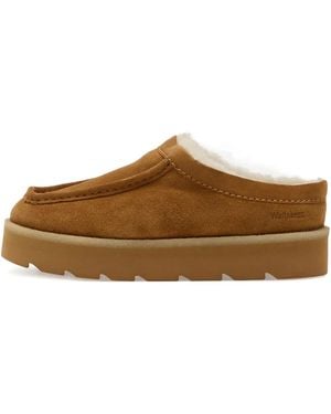 Clarks Meare Platform Slippers - Brown