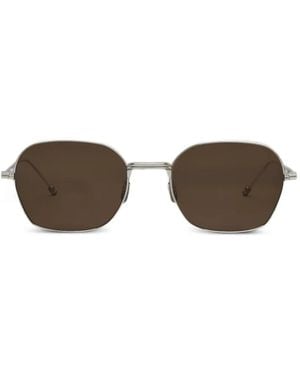 Thom Browne Geometric-Frame Sunglasses - Metallic