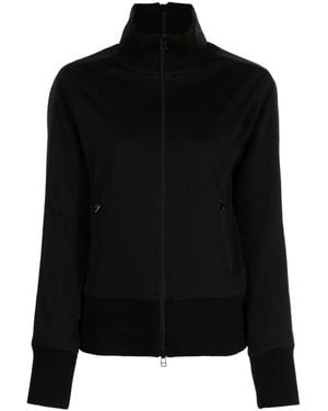 Yohji Yamamoto Stripe-Detail Zip-Up Sweatshirt - Black