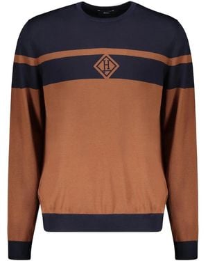 Herno Crew-Neck Virgin Wool Sweater - Blue