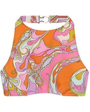 PUCCI Bikinitop Met Orchidee-Print - Wit