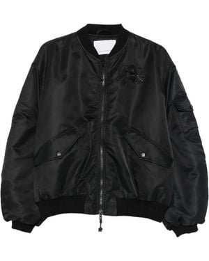 Cecilie Bahnsen Bow-Detail Ruched Jacket - Black