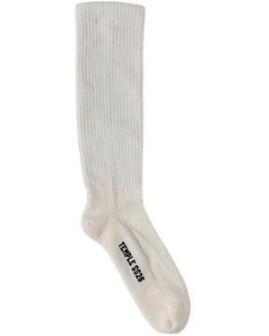 Rick Owens Ribbed-Ankle Socks - White