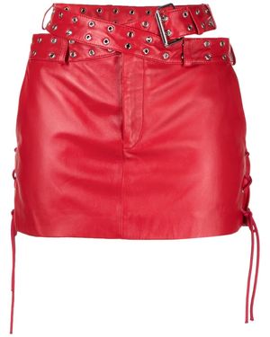 Monse Minigonna Con Cintura - Rosso