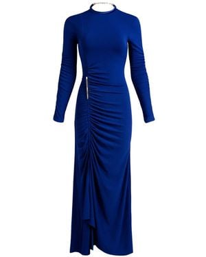 Silvia Tcherassi Mara Ruched-Detail Midi Dress - Blue