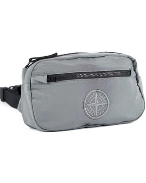 Stone Island ロゴパッチ メッセンジャーバッグ - グレー