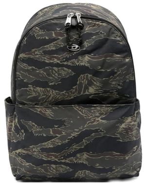 DIESEL Camo-Pattern Backpack - Black